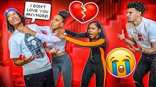 TELLING MY GIRLFRIEND “I DON’T LOVE YOU” In FRONT of FRIENDS Ft Cierra amp Jordan [upl. by Funch730]