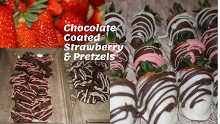 How to make Chocolate Coated Strawberry and Pretzels [upl. by Ras]