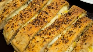 Cheesy Garlic Bread Sticks Recipe  Stuffed Garlic Bread Sticks [upl. by Leyes411]