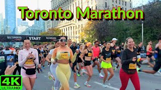 【4K】TORONTO WATERFRONT MARATHON  RUNNING DOWNTOWN TORONTO [upl. by Oiliduab834]