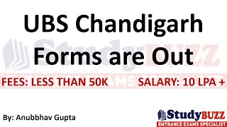 UBS Chandigarh Forms are out Less Fees  High ROI  Admission Procedure  CAT Cutoffs [upl. by Deelaw]