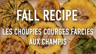 FALL RECIPE  COURGES AUX CHAMPIS Vegan [upl. by Kalvn]