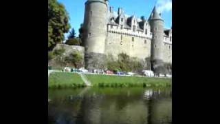 Josselin de Chateau  Josselin castle a very popular Brittany tourist attraction [upl. by Wettam]