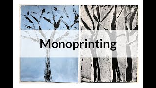 Acrylic Paint Monoprinting Tutorial [upl. by Nnylahs]