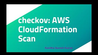 checkov AWS CloudFormation Scan [upl. by Atiekahs]