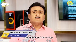 FULL EPISODE 4206 Jethalal ko Hua Nuksan  Taarak Mehta Ka Ooltah Chashmah [upl. by Grantley]