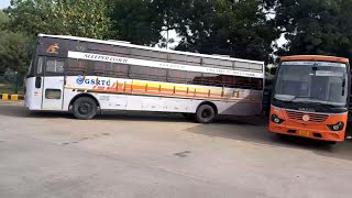 Gsrtc brand new ac and Non Ac Buses at Gandhinagar depo Pathikashram [upl. by Antebi136]