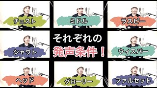 【ボイトレ】8つの声を出して解説！あなたはいくつできますか？【ミドルボイス】【ボイストレーニング】【カラオケ】【ミックスボイス】 [upl. by Lovett383]