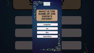 Game Of Thrones Trivia  EASY [upl. by Ennaed]