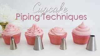 Cupcake Piping Techniques Tutorial [upl. by Parfitt]