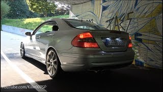 Mercedes CLK500 with AMG Exhaust burnout revs amp sounds 1080p [upl. by Schargel]