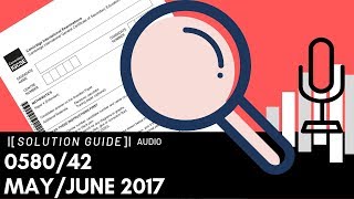 058042 MayJune 2017 Marking Scheme MS AUDIO VOICE OVER [upl. by Ezitram]