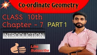 Coordinate Geometry INTRODUCTION  Class 10  Chapter 7  Vikas Sir  TURNING POINT [upl. by Nah264]