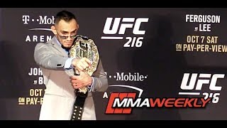 Tony Ferguson Has PostUFC 216 Championship Swagger [upl. by Ydnal]