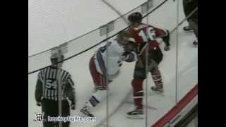 Colton Orr vs Brian McGrattan Mar 30 2006 [upl. by Enylhsa757]