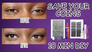 DIY Natural Eyelash Extensions  EASILY IN 10 MINS [upl. by Keldon736]