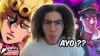 WHAT AM I WATCHING First Time Reacting To JoJos Bizarre Adventure All Openings 112 [upl. by Vasos351]