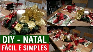 NATAL  DIY CENTRO DE MESA DE NATAL  MESA POSTA [upl. by Nnylireg849]