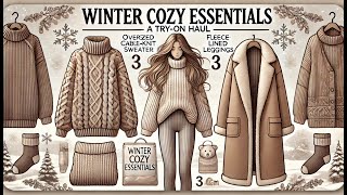 Winter Cozy Essentials  TryOn Haul ❄️✨ [upl. by Anahc]