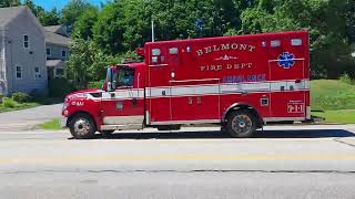 Belmont New Hampshire Fire Department 3 Ambulance 1 Responding [upl. by Motch]