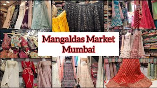 मंगलदास मार्केट Mangaldas Market Mumbai  Designer LehengaGown Cheapest Lehenga Market [upl. by Vevine]