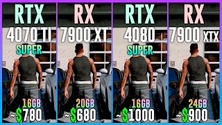 RTX 4070 TI SUPER vs RX 7900 XT vs RTX 4080 SUPER vs RX 7900 XTX  Test in 25 Games [upl. by Notsniw]