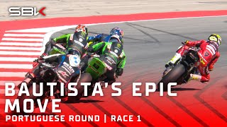 Bautistas stunning Portimao Turn 1 overtake 🚀  PRTWorldSBK 🇵🇹 [upl. by Alyahsat1]