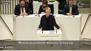 Entwurf eines Sechsten Gesetzes zur Änderung der Verfassung  Manuela Schwesig [upl. by Naima413]