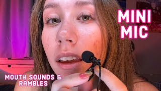 ASMR  mini mic mouth sounds and rambles chill vibes [upl. by Repinuj]