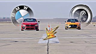 RACE WARS BMW M8 Competition Takes on the Beastly Mustang Shelby GT 500 edmundscars [upl. by Trotta]