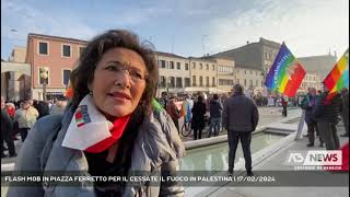 FLASH MOB IN PIAZZA FERRETTO PER IL CESSATE IL FUOCO IN PALESTINA  17022024 [upl. by Gavrah]