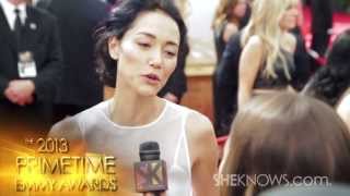 2013 Primetime Emmys with House of Cards Sandrine Holt  SheKnows Goes to the Shows [upl. by Colpin925]