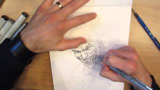 Lee Bermejo draws the Joker at Comicfestival Munich 30052013 Part 12 [upl. by Lubet]