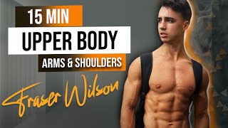 15 MIN Killer Upper Body Workout with YouTube coach  Fraser Wilson  D1sport workout [upl. by Anilecram]