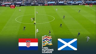 LIVE 🔴 CROATIA vs SCOTLAND  UEFA Nations League 20242025  12 October 2024  FL 2025 Gameplay [upl. by Beedon]