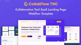 How to Use CollabFlow TNC Webflow Template  Project amp Team Management SaaS Template [upl. by Anesusa414]