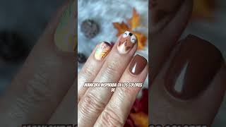 🍁MANICURA semipermanente para OTOÑO 🍁 nailart [upl. by Semaj]