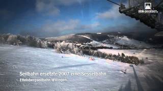 Skigebiet Willingen Fahrt mit der Ettelsbergseilbahn [upl. by Einre]