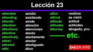 VOCABULARIO en INGLES  LECCIÓN 23  vocabulario en ingles y español  listas de palabras en ingles [upl. by Eneryt]