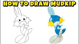 How to Draw Mudkip Beginners Guide to Drawing Watertype Pokémon [upl. by Biagio]