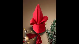 Pliage serviette pour les fêtes de fin d’année et autres cérémonies napkinfolding pliage noel [upl. by Arim]