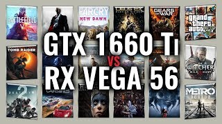 GTX 1660 Ti vs RX VEGA 56 Benchmarks  Gaming Tests Review amp Comparison  53 tests [upl. by Anatlus]