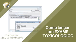 Dexion Folha  Como lançar um Exame Toxicológico [upl. by Enner]