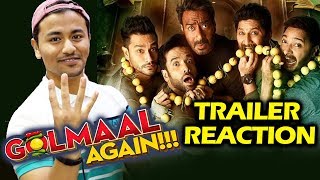 Golmaal Again TRAILER REACTION  Ajay Devgn Parineeti Arshad Warsi [upl. by Eon]