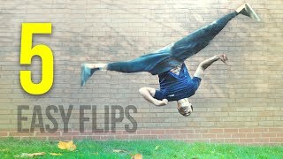 5 EASY FLIPS Anyone can Learn on Grass [upl. by Atrebla856]