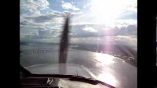 Landing at Dundee Airport Scotland cockpit view [upl. by Hotze]