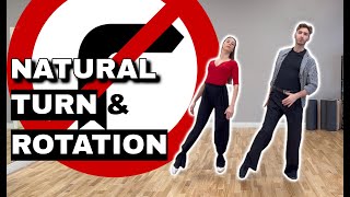 Ballroom Lesson How to Dance Natural Turn amp Rotation [upl. by Giverin]