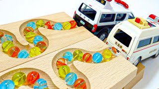 Marble Run Race ☆ HABA Slope amp Retro Truck Garbage Truck Long Version [upl. by Nowaj]