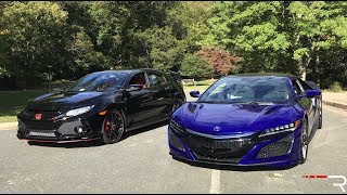 The Civic Type R amp NSX Both Prove Honda Is Back But Which Is More Fun [upl. by Enait]