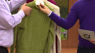 Aran Craft Merino Wool Zip Front Stand Collar Cardigan with Alberti Popaj [upl. by Aydidey]